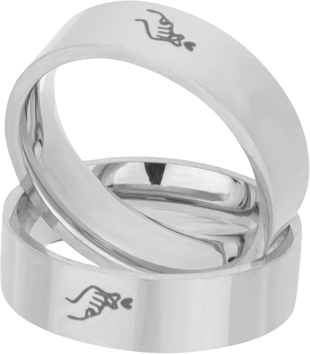 1 Pair Couples Promise Rings Matching Love Rings for Engagement Wedding Chic and Elegant Design Tarnish Resistant for Him and Her