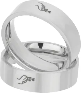1 Pair Couples Promise Rings Matching Love Rings for Engagement Wedding Chic and Elegant Design Tarnish Resistant for Him and Her