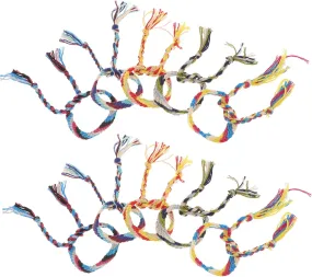 10Pcs Hand Woven Wrist Chains Ethnic Style Bracelets for Parties Banquets Daily Wear Durable Friendship Jewelry Unique Present Option