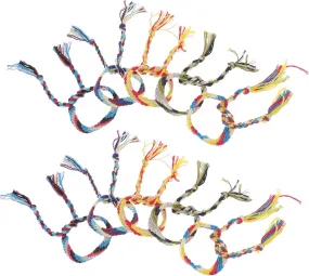 10pcs Knitting Bracelet Wrist Chain Friendship Wristband Woven Rope Bracelet Ethnic Style Random Color
