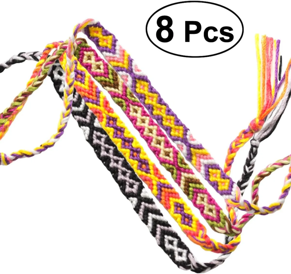 16 Pcs Woven Bracelets Thread Bracelets Ethnic Woven Bracelet Colorful Woven Bracelet Handmade Braided