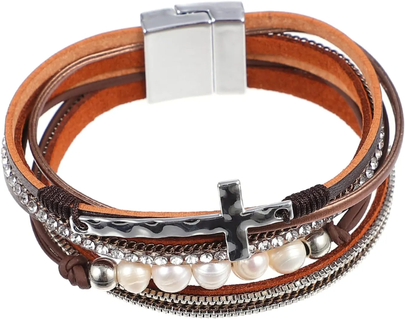 1Pc Multi Layer Woven Wristband Bracelet for Daily Wear Parties Travel Simple and Stylish Design Present for