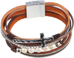 1Pc Multi Layer Woven Wristband Bracelet for Daily Wear Parties Travel Simple and Stylish Design Present for