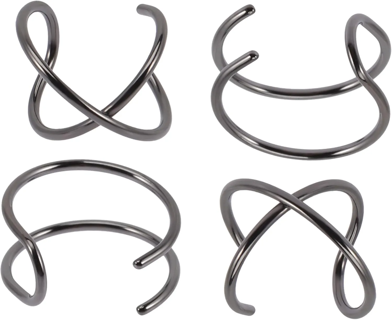 2 Pairs Non Piercing Ear Cuffs for Women Men Fake Helix Ear Cuff Minimalist Clip Earring