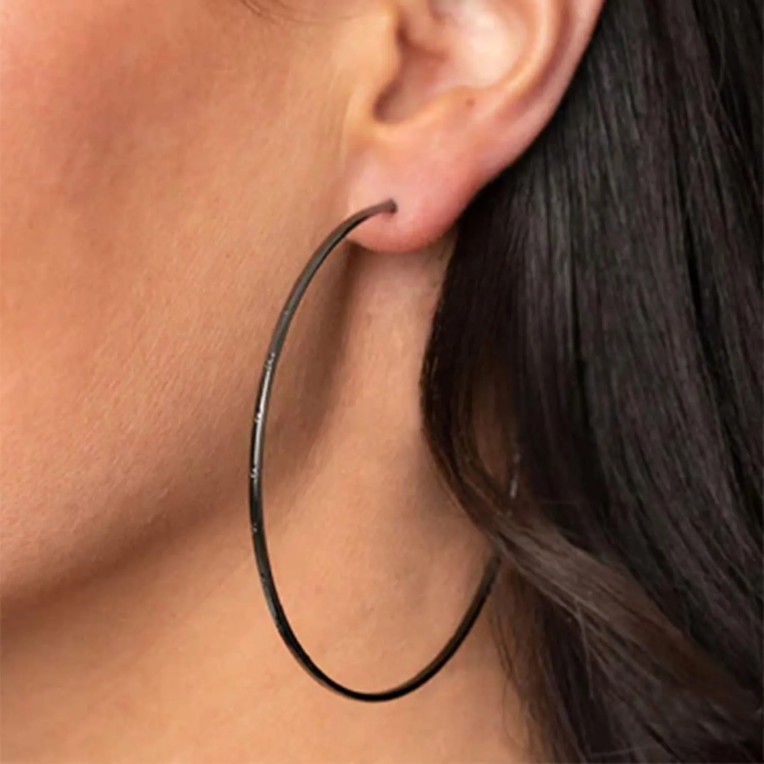 2mm Sterling Silver Big Hoop Earrings For Women - Large Hypoallergenic Circle Endless Thin Oversize Silver Hoops