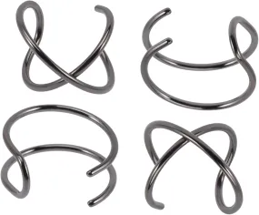 2Pairs No Piercing Ear for Women Minimalist Cross Design Comfortable Clip Earrings for Non Pierced Ears Fashionable Ear Jewelry