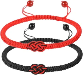 2Pcs Couples Matching Bracelets Handmade Braided Promise Bracelets Friendship Hand Chains for Valentine Day Anniversary and Special Occasions