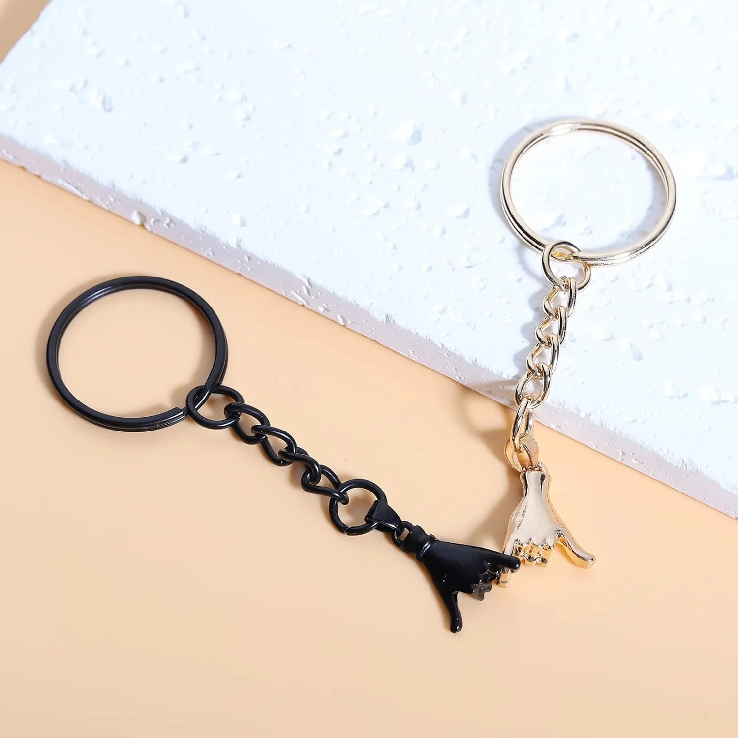 2Pcs Pinky Promise Keychains for Couples, Valentine Gifts for Girlfriend Boyfriend Best Friends, Bff Friendship Keychains