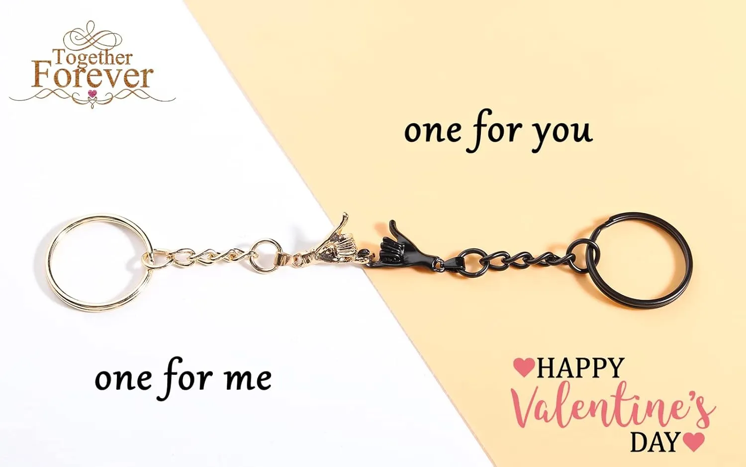 2Pcs Pinky Promise Keychains for Couples, Valentine Gifts for Girlfriend Boyfriend Best Friends, Bff Friendship Keychains