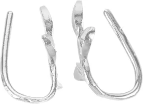 2pcs Simple Leaf Ear Cuff Hook Earrings for Women Clip on Earring Cuffs Non Pierced Dangle Ear Jewelry for Occasion