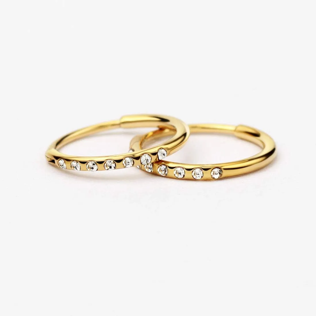 316L Surgical Steel Hoop Earrings for Women Hypoallergenic Earrings for Cartilage Ear Lobe Piercing 8mm/10mm Silver/Gold/Rose Gold/Black