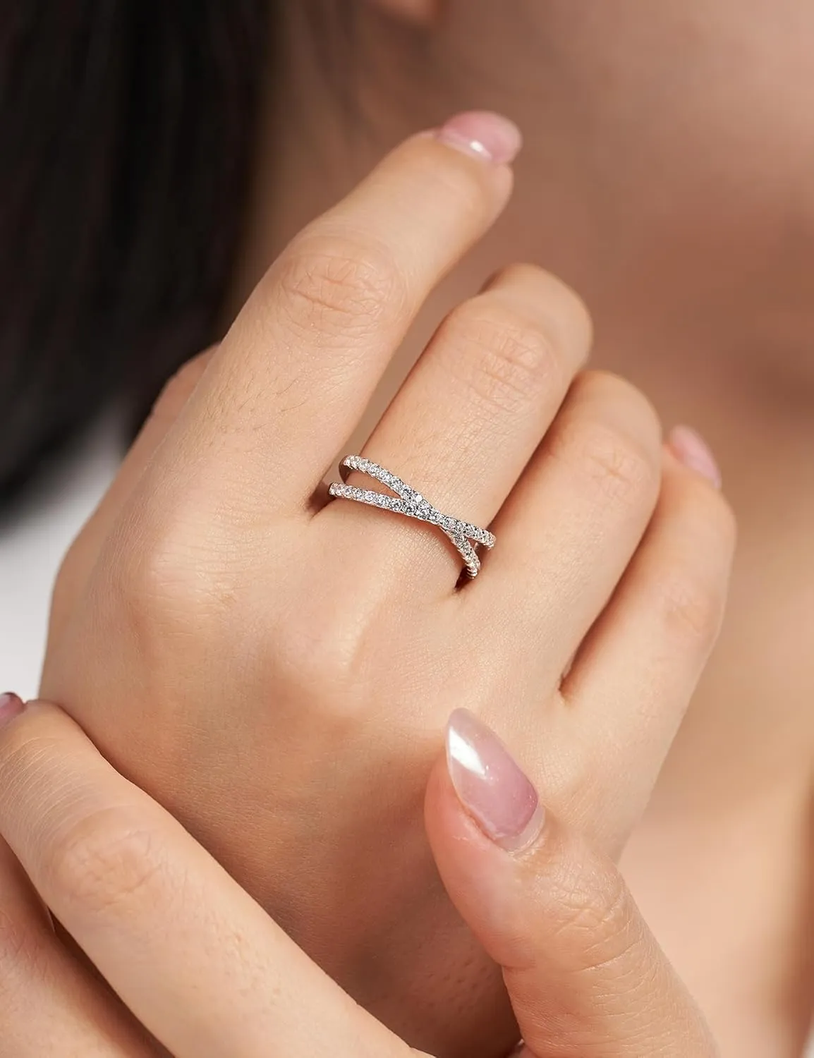 3.5CT Oval Solitaire Engagement Ring, Women's Engagement Rings, 925 Sterling Silver Fake Diamond Ring Cubic Zirconia Engagement Ring18K White Gold Plated Oval Rings for Women