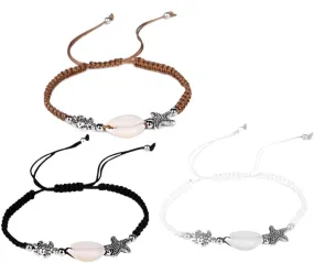 3pcs Bracelet Hand-woven Rope Chain Woman Wrist Chain