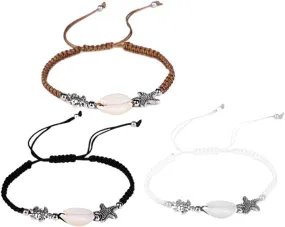 3pcs Handmade Weaving Bracelet for Women Wrist Chain Jewelry Black Beige Coffee Daughters Grandchildren Loved Ones