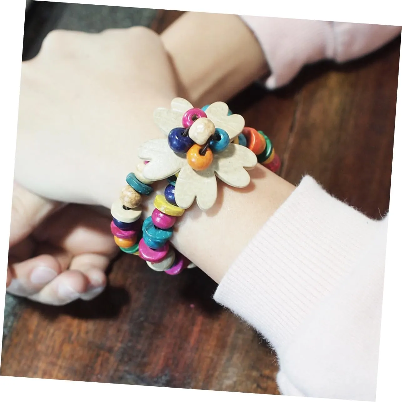 4 Pcs Hand-woven Rope Chain Handmade Bracelet Weaving Bracelet Hand Chain Hawaii Bracelet Beach