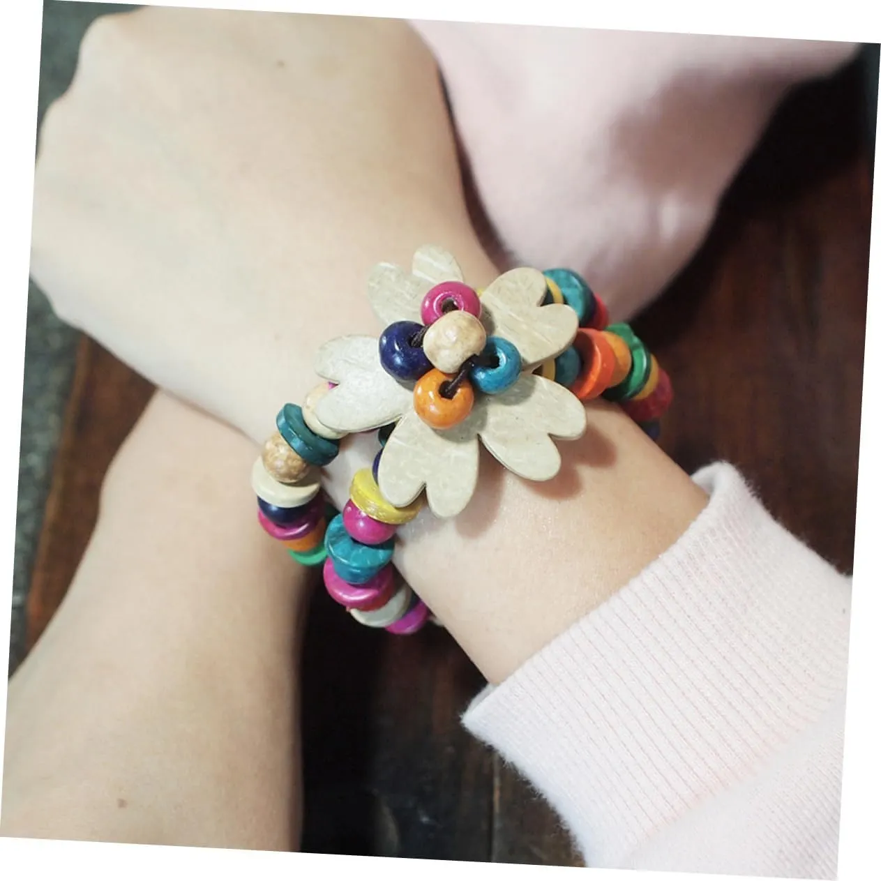 4 Pcs Hand-woven Rope Chain Handmade Bracelet Weaving Bracelet Hand Chain Hawaii Bracelet Beach