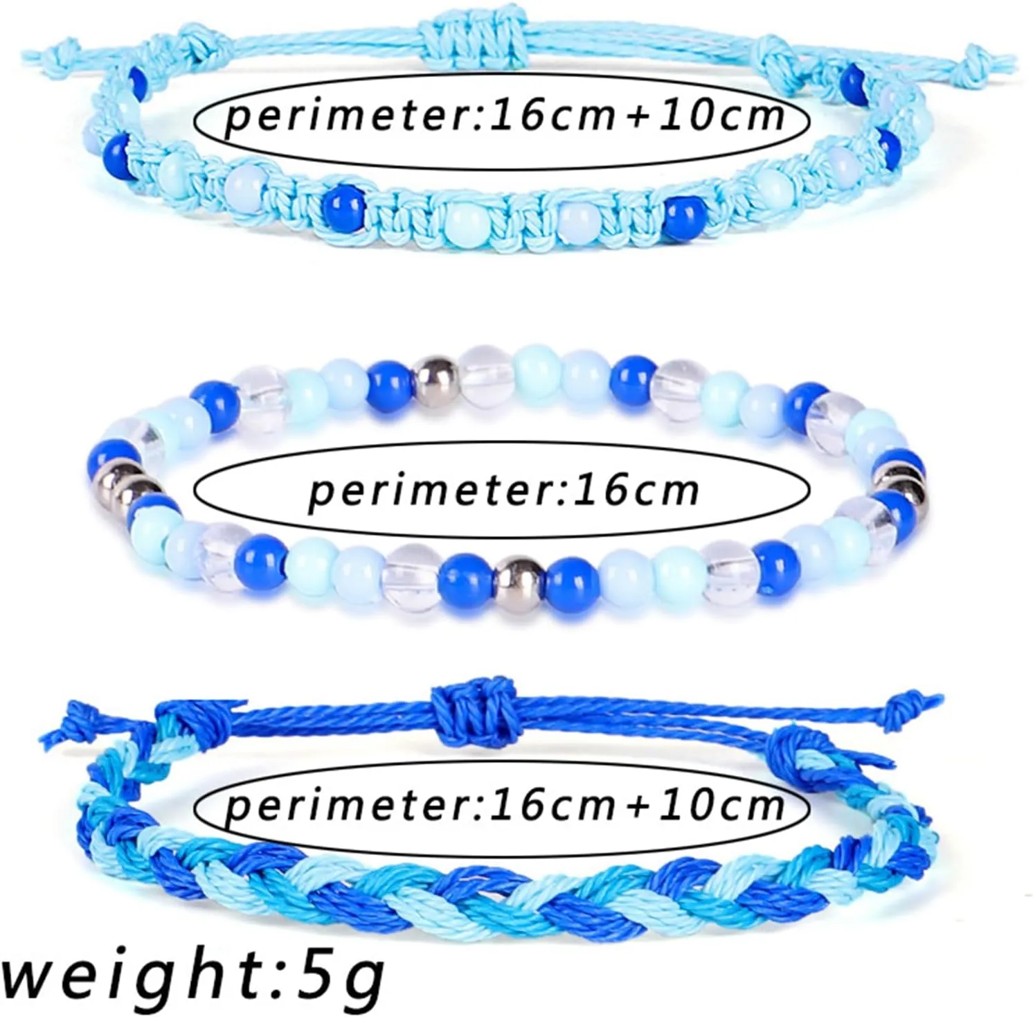 72ore Blue Bracelet Blue Friendship Bracelet Boho Bracelets for Women Beaded Bracelets Braided Bracelets Stackable Bracelets String Bracelet Boho Jewelry