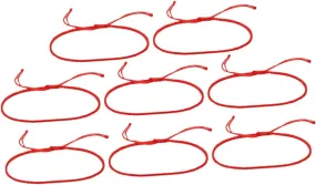 8pcs Red Cord Rope Bracelet Unisex Semi Finished Friendship Bracelets for DIY Crafts Elegant for Positive Energy and Luck
