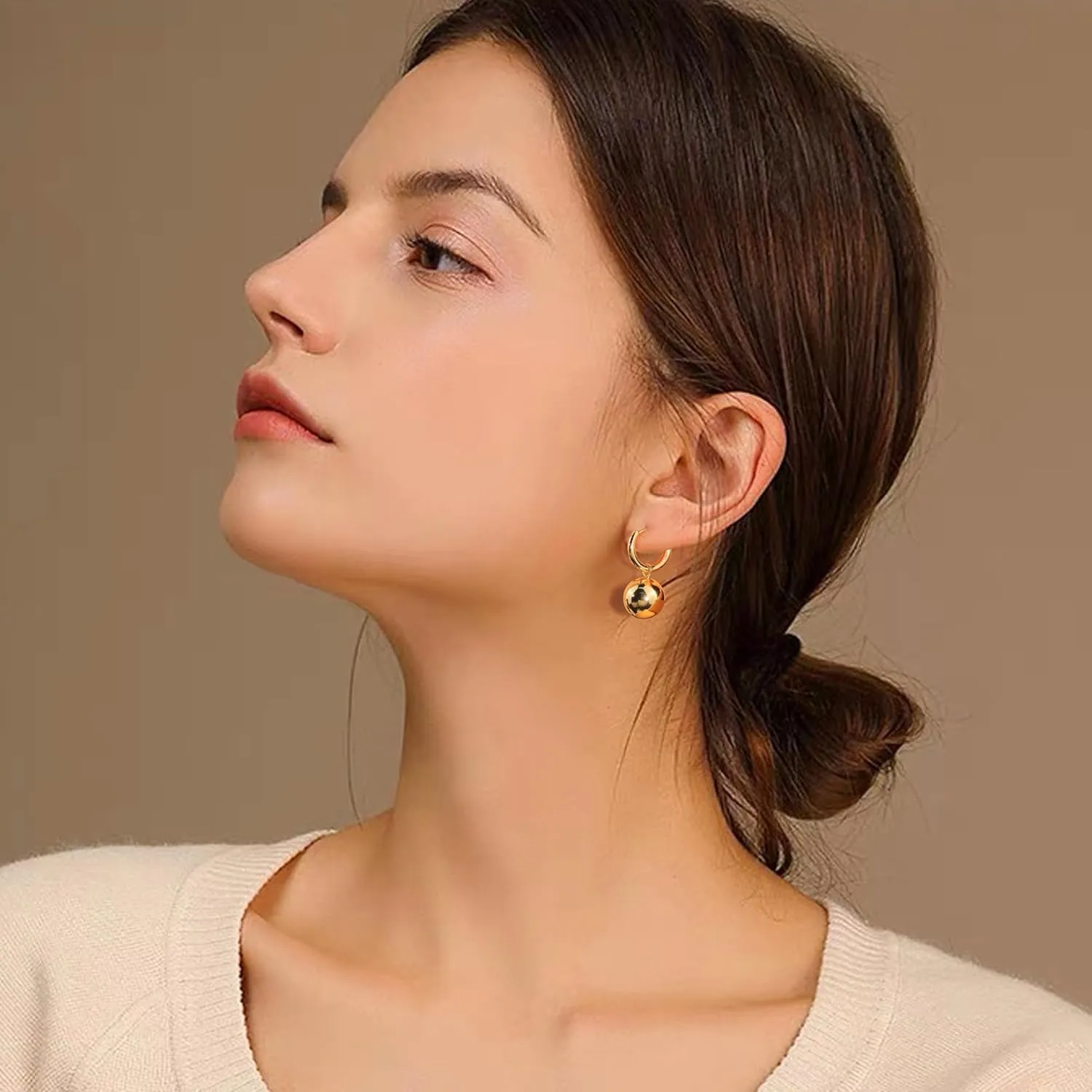 925 Sterling Silver Ball Drop Dangle Earrings Hypoallergenic Ball Drop Earrings for Women Fashion Jewelry