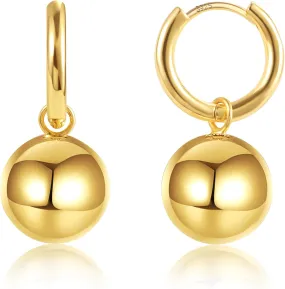 925 Sterling Silver Ball Drop Dangle Earrings Hypoallergenic Ball Drop Earrings for Women Fashion Jewelry