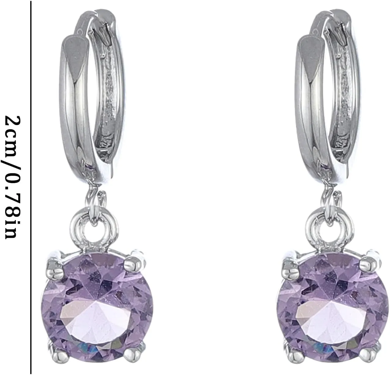 925 Sterling Silver Earrings for Women Moissanite Diamond Dangle Small Hoops Hypoallergenic Anniversary Jewelry Gift