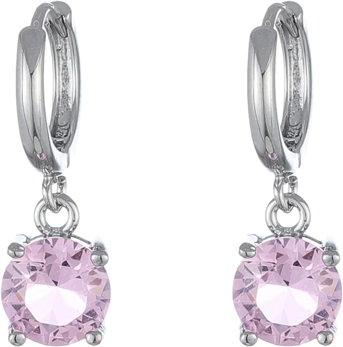 925 Sterling Silver Earrings for Women Moissanite Diamond Dangle Small Hoops Hypoallergenic Anniversary Jewelry Gift