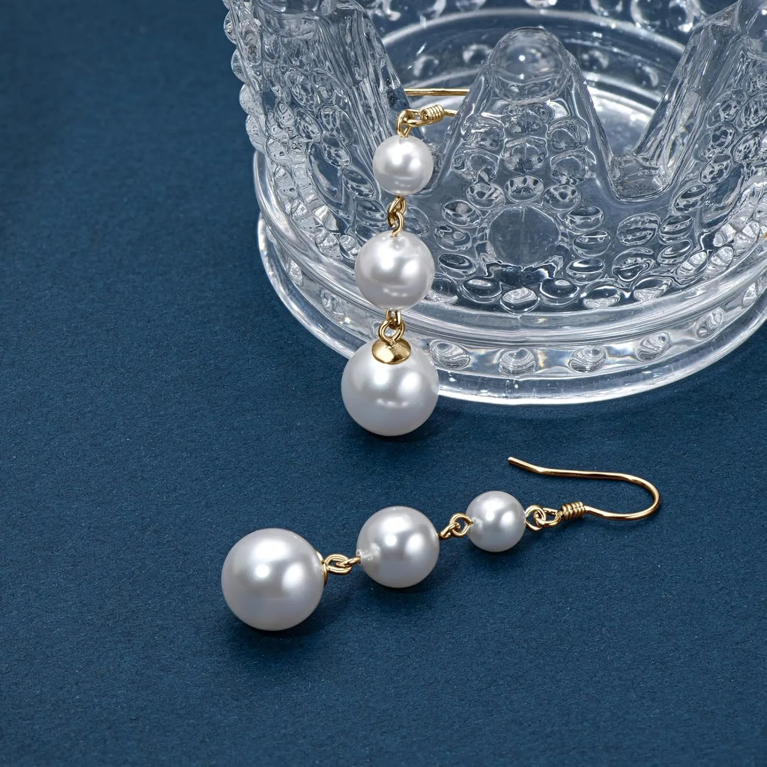 925 Sterling Silver Freshwater Pearl Drop Earrings for Women - June Birthstone Long Dangle Jewelry Gifts for Mom, Wife, Girlfriend
