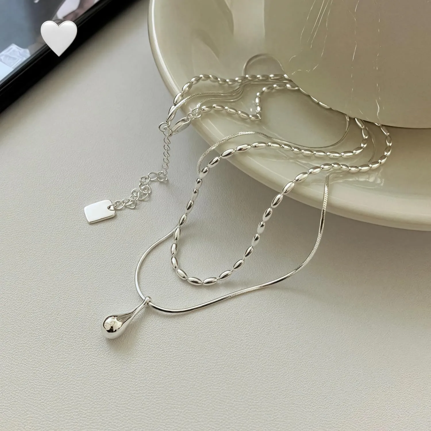 925 Sterling Silver Heartbeat Necklace Trendy Pendant Charming Necklace Cute Necklace for Her Shine Cubic Zirconia Pendant Necklace Women Dainty Diamond Choker Holiday Jewelry Gifts for Mom Wife Lover
