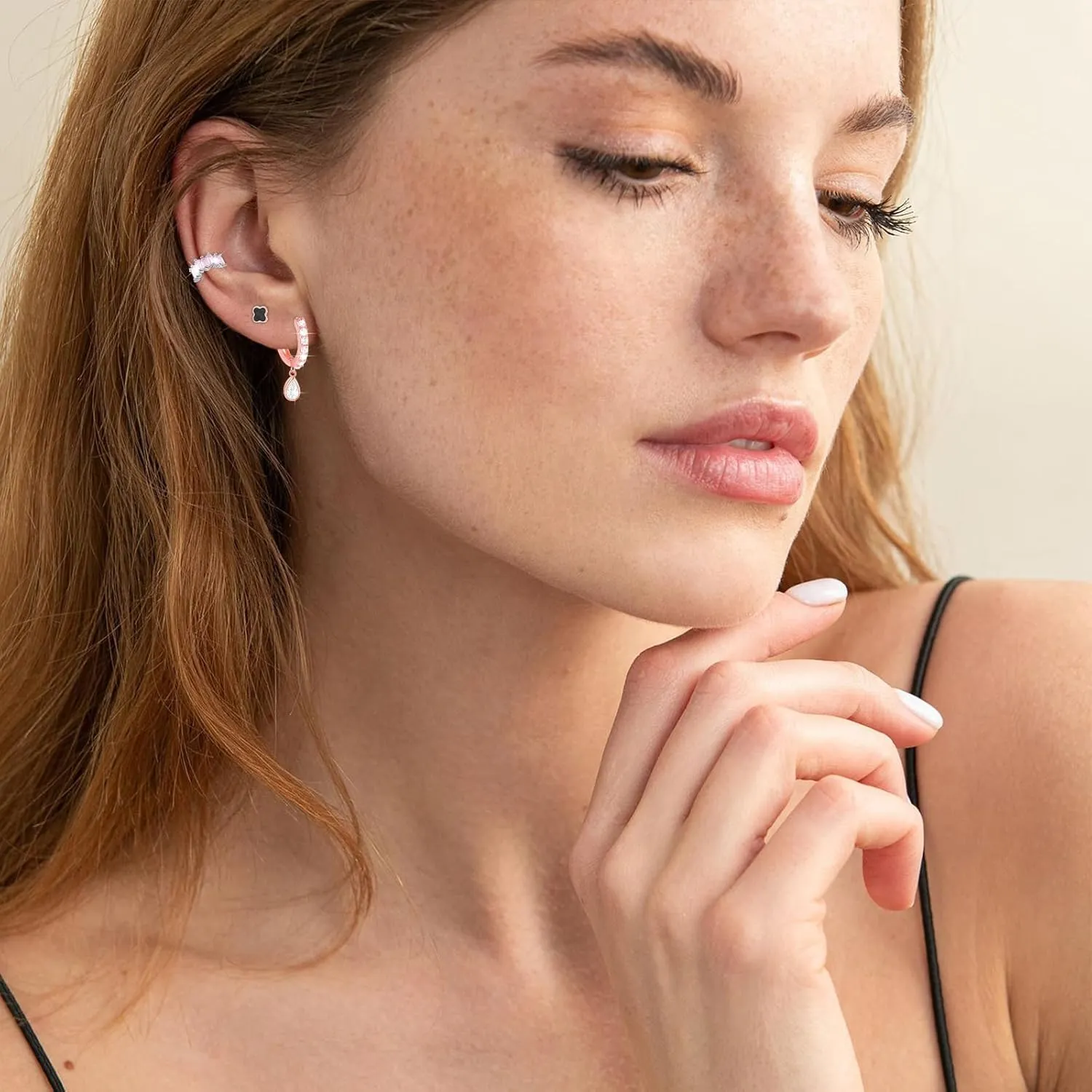 925 Sterling Silver Post Butterfly Drop/Dangle Huggie Zircon Earrings for Women | Butterfly,Water Drop Zircon Hoop Earrings | Dainty Cute Lightweight Earrings Jewelry Gifts for Women