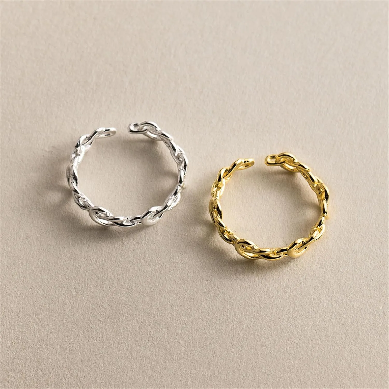 925 Sterling Silver Rings Real Silver Rings Adjustable Rings for Women Open Rings Thumb Rings Vintage Rings for Men Boho Rings Jewelry Gifts