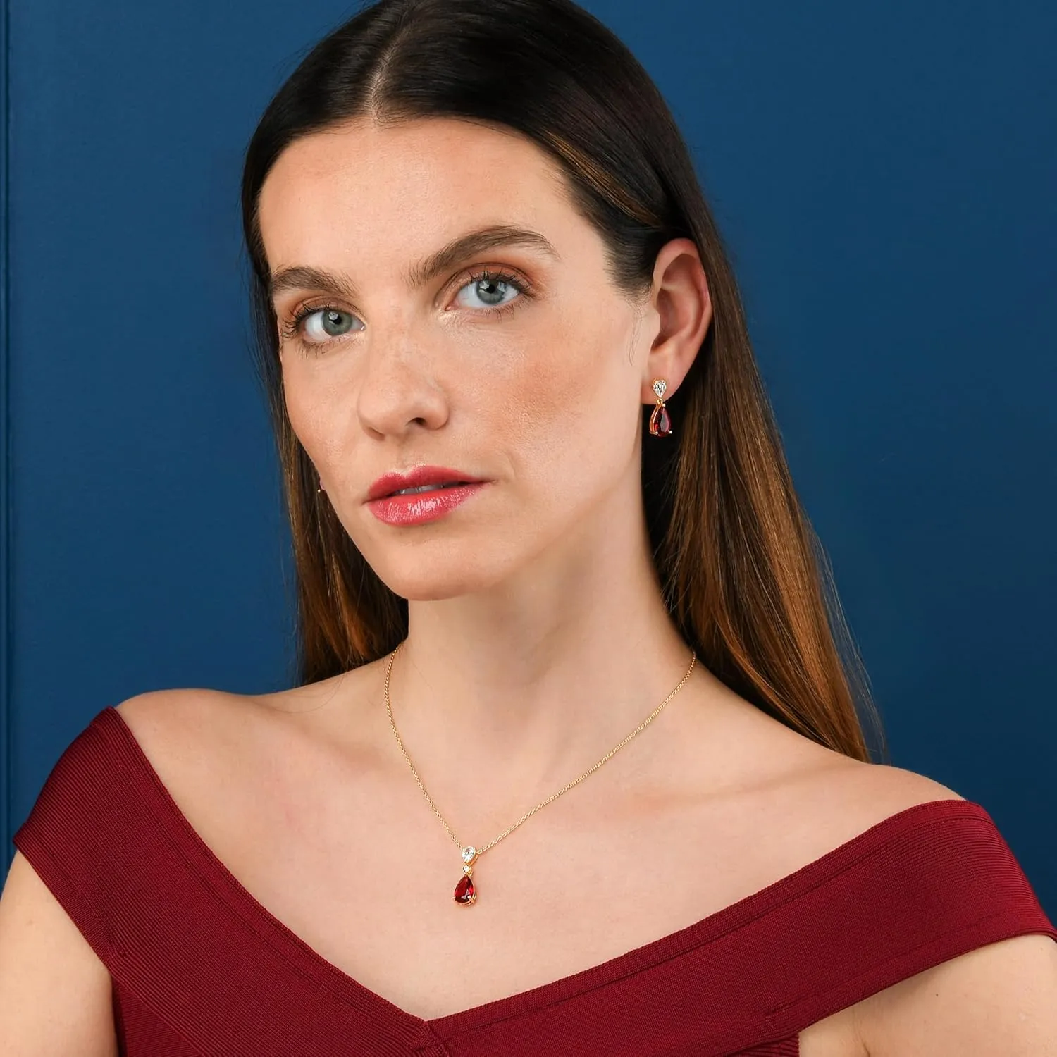 925 Sterling Silver Teardrop Earrings for Women with Colored and White Cubic Zirconia, Sterling Silver Drop Earrings for Women, Elegant Silver, Gold or Rose Gold Dangle Earrings,