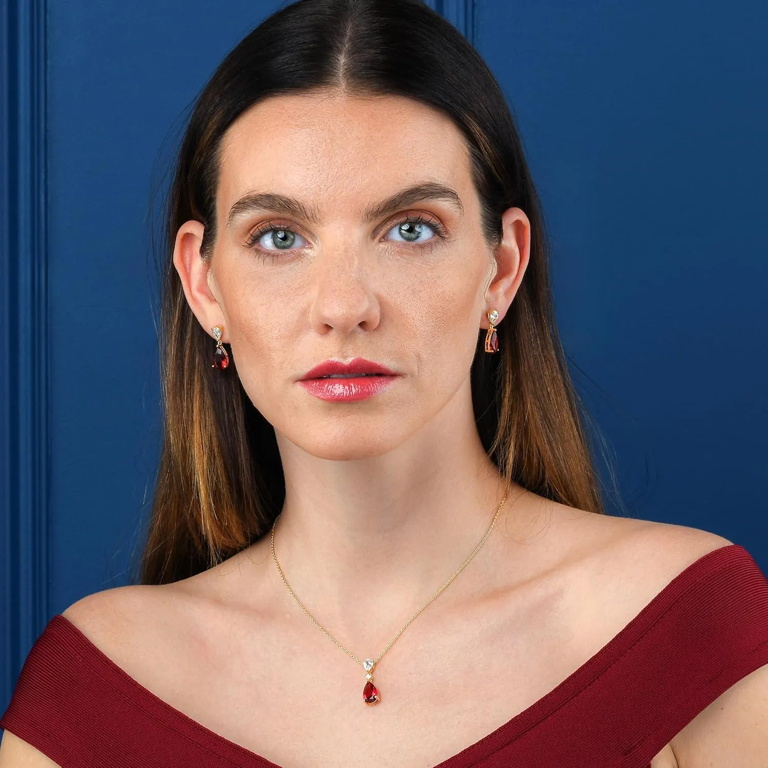 925 Sterling Silver Teardrop Earrings for Women with Colored and White Cubic Zirconia, Sterling Silver Drop Earrings for Women, Elegant Silver, Gold or Rose Gold Dangle Earrings,