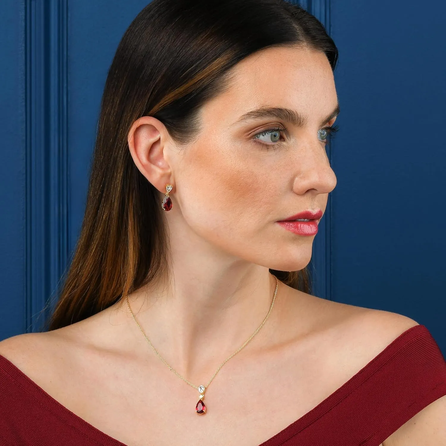 925 Sterling Silver Teardrop Earrings for Women with Colored and White Cubic Zirconia, Sterling Silver Drop Earrings for Women, Elegant Silver, Gold or Rose Gold Dangle Earrings,