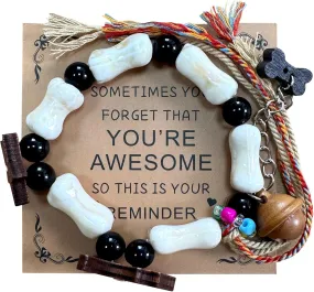 Adjustable Beaded Vintage Handmade Ceramic Puppy Hand-Woven Beaded Bracelet Pet Party Favor