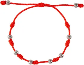 Adjustable Hand Woven Braided Bracelet with Luck Red Rope and Beads Unique Fashion Accessory for Daily Wear present for Family and Friends