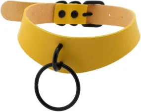 Adjustable Women Leather Choker Necklace Handmade Round Costume Cosplay Nightclub Punk Neck Collar Choker
