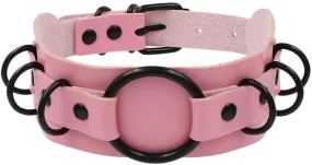 Adjustable Women Punk Choker Necklace Handmade Costume Cosplay Nightclub Party Goth Leather Neck Collar Choker