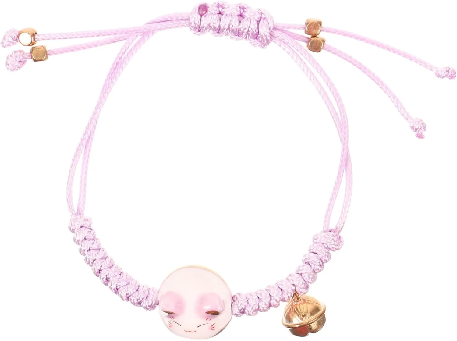 Adorable Cat Charm Woven Bracelet Kawaii Jewelry String Bracelet Charm