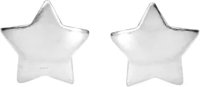 AeraVida Basic Stackable Classy Minimalist Star Shape in 925 Sterling Silver Star Earrings, 7mm | Simple Cute Celestial Accessory for Women