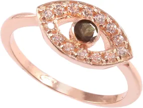 Alexandrite Rose Gold Ring, June Birthstone Ring, Evil Eye Ring, Color Changing Stone, Cocktail Ring, LX Ring, Stacking Rings, Diamond Eternity Ring, Aniversary Ring, Mother Rings