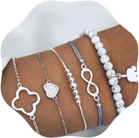 Aluinn Love Heart Layered Choker Necklace Silver Simple Beads Pendant Necklace Simple Chain for Women