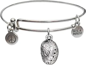 Bangle Bracelet and Silver Abalone Charm Charm