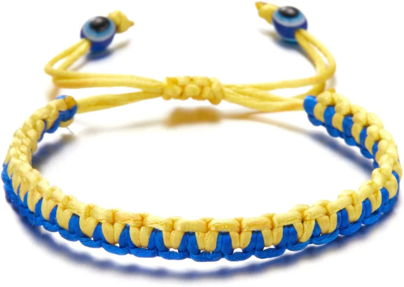 Blue Yellow Bracelet Handmade Braided Flag Bracelet Help Stand Blue and Yellow Wristband Bangle Ukrainian yellow and blue bracelet