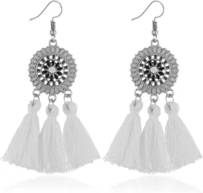 Bohemian Long Tassel Earrings for Women, Colorful Fringe Beach Statement Earrings Jewelry Gifts