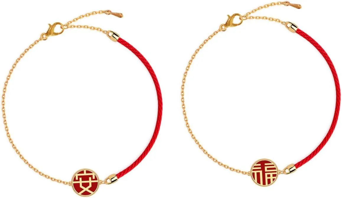 Bracelets for Women 2pcs Braided Chinese Woven Rope Bracelet Fashion Jewelry Unique Design Daily Wear Accessory