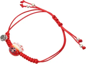 Chic Cat Wristband Braided Red String Bracelet Woven Rope Cat Friendship Band