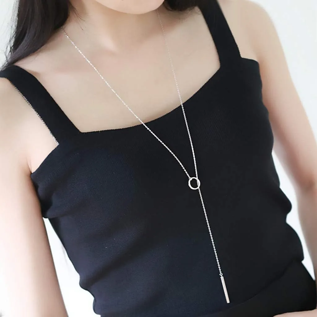 Clavicle Chain Jewelry for Women Necklace Multi Gift Choker Fashion Layer Trendy Copper Boho Necklaces (Silver, One Size)
