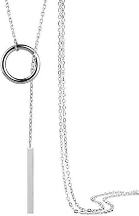 Clavicle Chain Jewelry for Women Necklace Multi Gift Choker Fashion Layer Trendy Copper Boho Necklaces (Silver, One Size)
