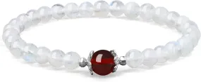 COAI Women's Birthstone Bracelet Moonstone Bracelet Crystal Bracelet for Women