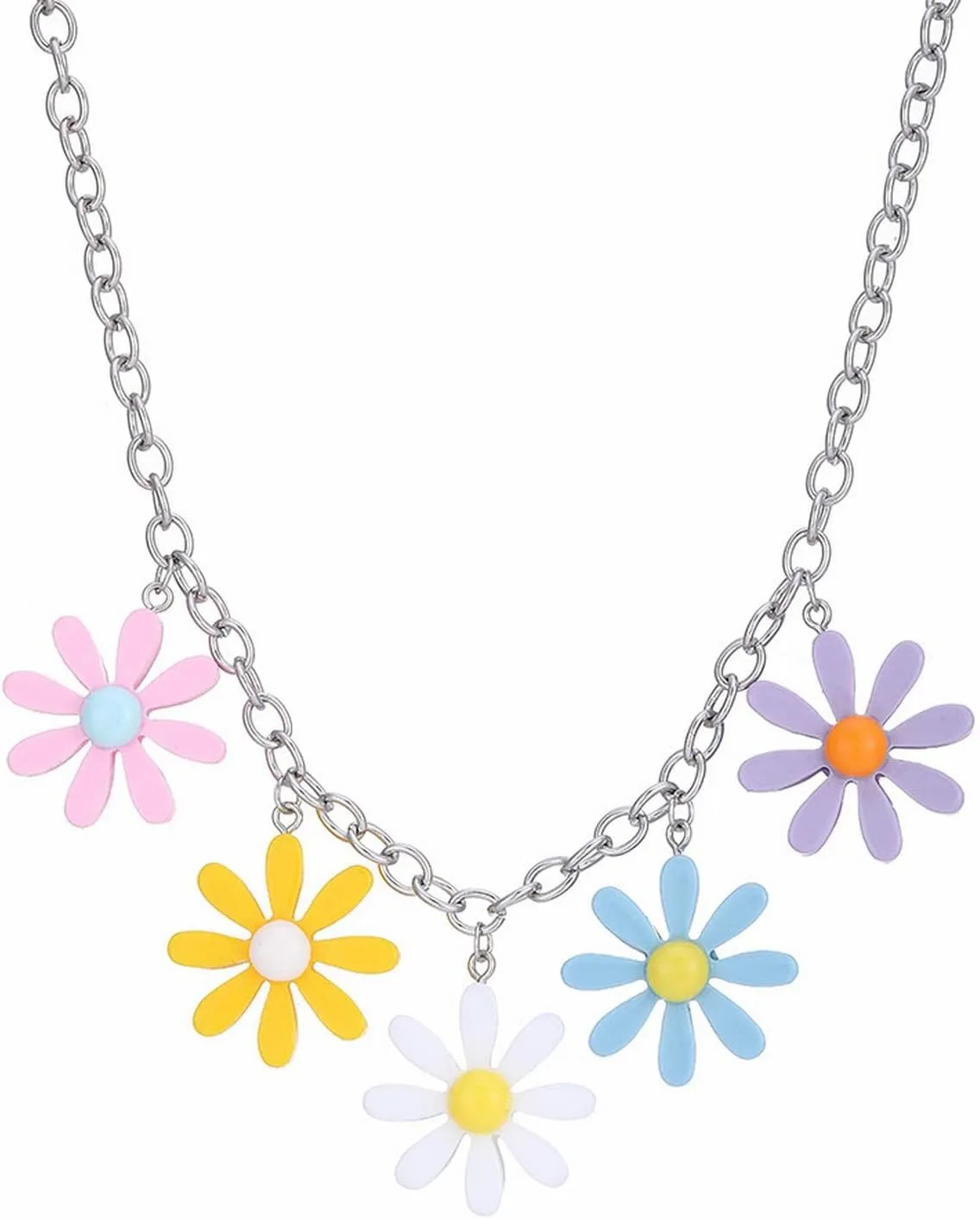 Colorfu Cartoon Collars Necklacel for Women Charms Pendant Necklaces Choker Necklace Cute Jewelry Lady (B, One Size)